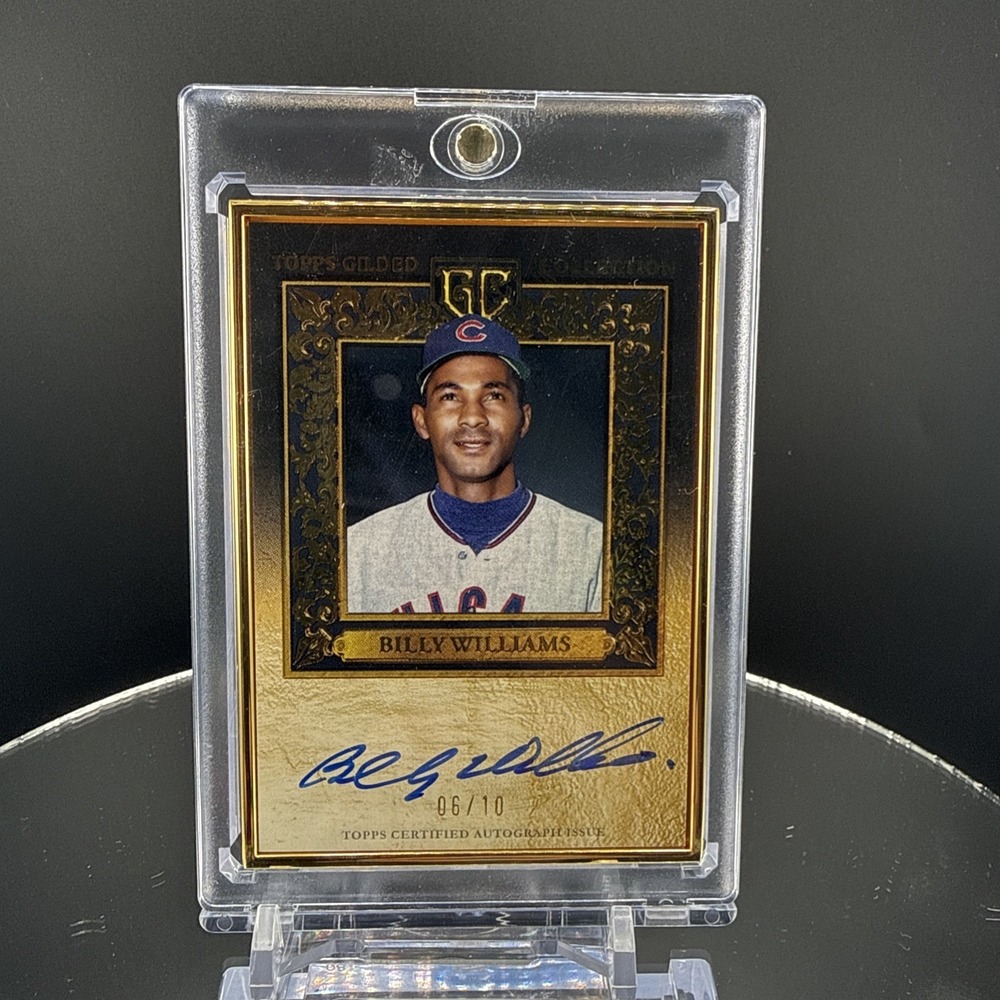 2025 Topps Gilded Billy Williams Gold Framed HOF Auto Onyx /10 Chicago Cubs